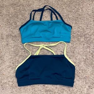 BUNDLE: 2 ATHLETIC SMALL SPORTS BRAS (BLUE)